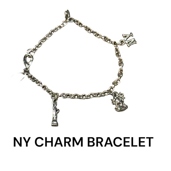 Cool Memories vintage Silvertone metal New York City charm bracelet - Picture 1 of 6